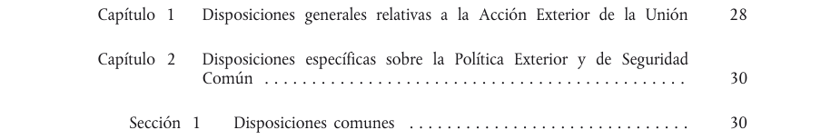 Tabla del texto oficial (pág. 3)