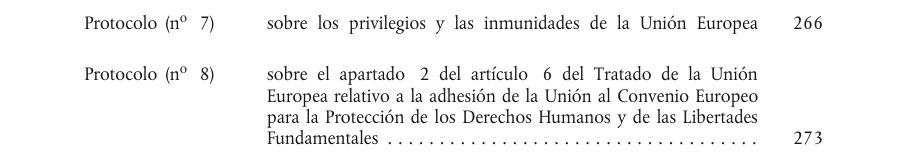 Tabla del texto oficial (pág. 7)